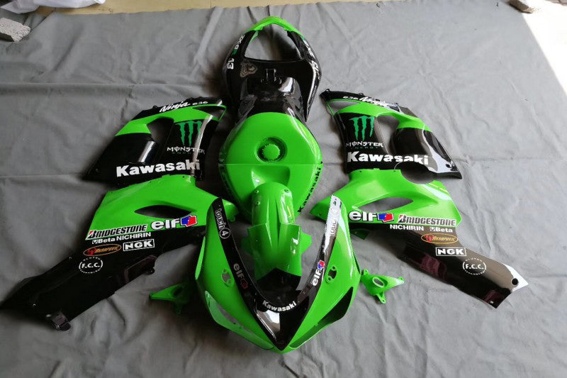 Amotopart Kawasaki ZX6R 636 2009-2012 Fairing Kit Bodywork Plastic ABS