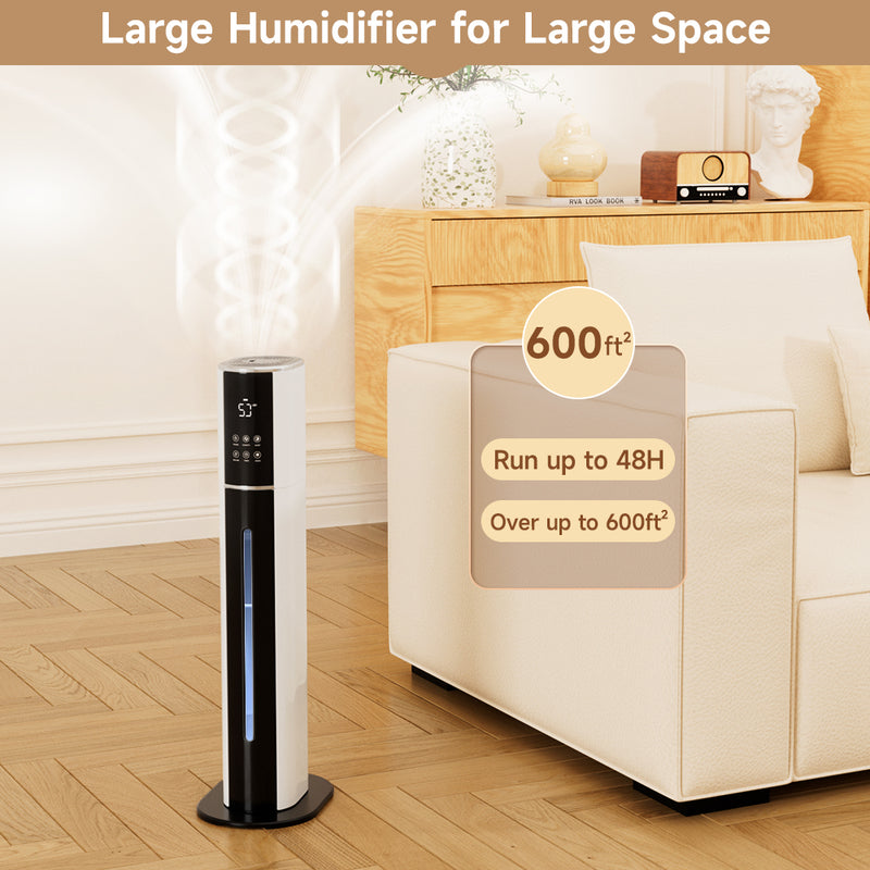 2.4gal/9L Bedroom Silent Humidifier Suitable for Large Room, 3-Speed Ultrasonic Cool Mist Humidifier, Purification and filtration function, Built-in UV lamp ，Suitable for Indoor Pet Friendly, Babies Friendly Plant Friendly