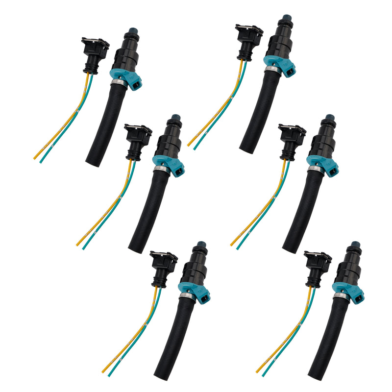 6PCS Fuel Injector 0280150036 Fit Mercedes-Benz 280SEL 450SE 280SEL 4.5L V8