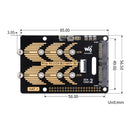 Raspberry Pi 5 PCIe Dual Channel Rotary Board Nvme Protocol Dual M.2 Hard Disk