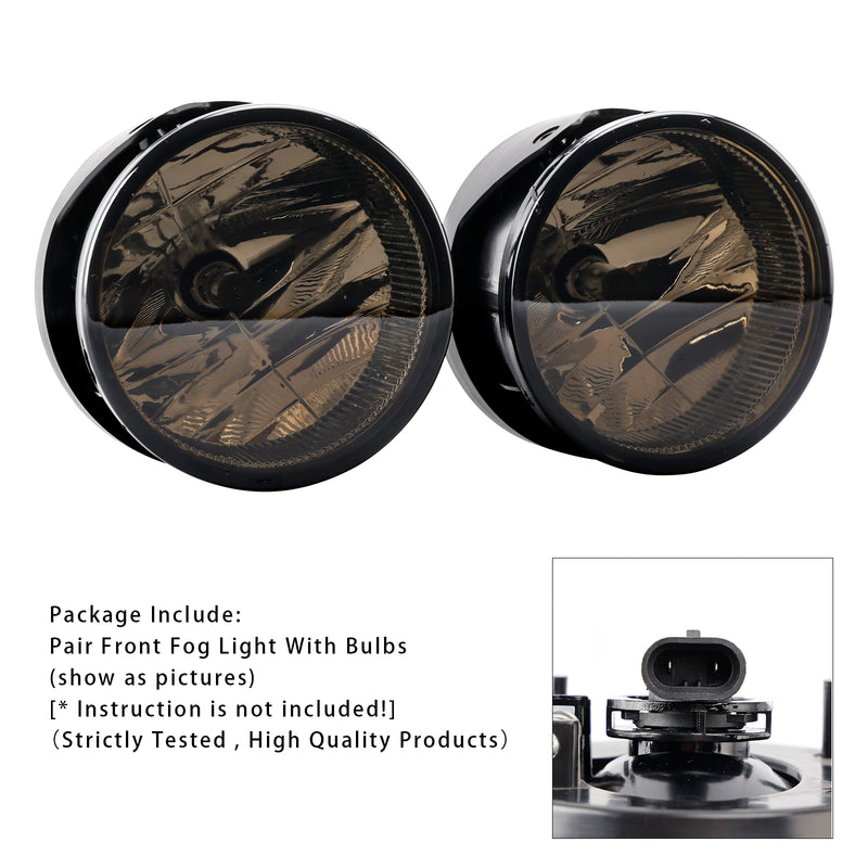 Pair Front  Fog Light Lamps With Bulbs For Ford Expedition 2007-2014 Smoked Lens