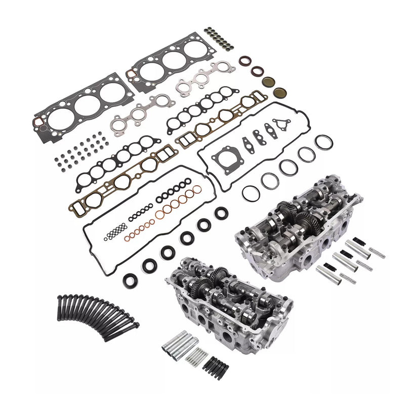 2PCS Cylinder Head & Gaskets & Bolts For Toyota 3.4L 5VZFE Tacoma 4Runner 95-04