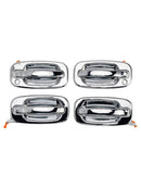 4PCs Front Exterior Door Handle Set Chrome For Chevy GMC Silverado 99-06