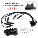 1x Ignition Coil + 6x Spark Plugs +6x Wire Pack UF434 For Chevrolet GMC Pontiac