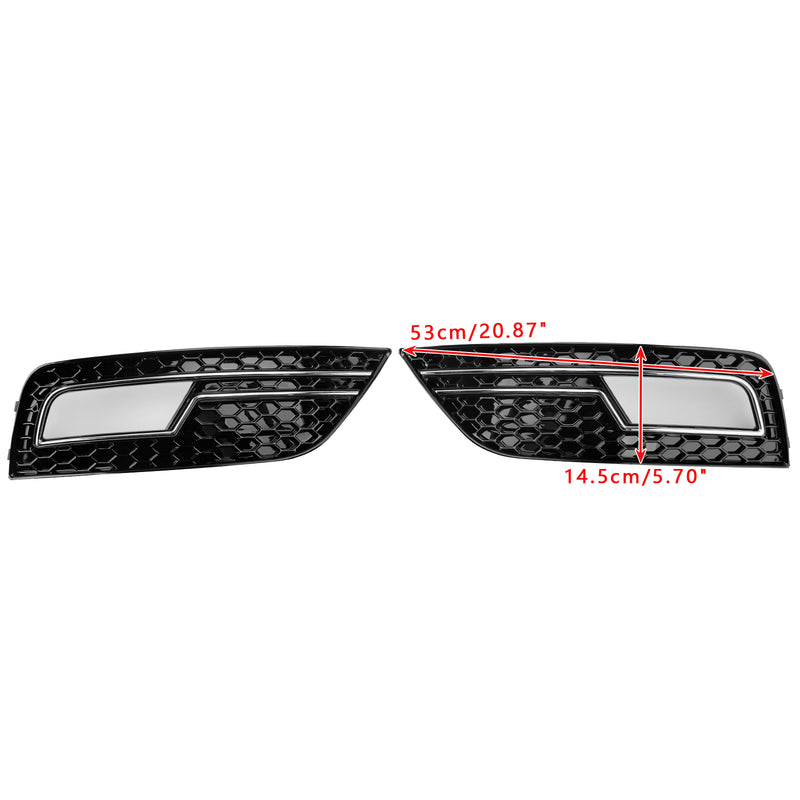 Chrome Fog Light Cover Grille Fit Audi A4 B8.5 2013-2015 Standard Bumper