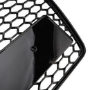 RS Style Front Honeycomb Grill Grille Fit Audi TT TTS 2006-2014 Gloss Black