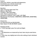 2PCS Front Fog Light Lamp Trim Fit Audi A6 C8 S-Line S6 2019-2023 Black