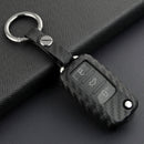 Leather Silicone Car Key Case Cover With Buckle For Volkswagen Golf MK6