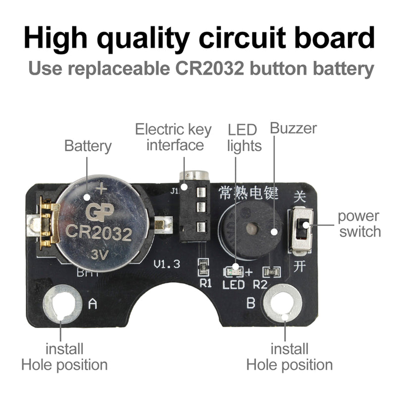 Morse Code CW Transmission Training Key Sound Light Circuit Board For Manual Key
