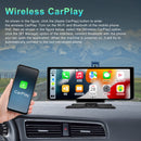 10.26" Portable Bluetooth Car Navigation Carplay Wireless Car Radio + AHD Camera