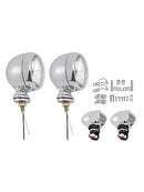 #D19 Motorcycle Spotlight Headlight Fog Beam Chrome Fit For Motorcycle Scooter