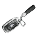 Aluminum Alloy TPU Silvery Car Key Case Cover With Buckle For Ford
