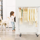 Portable Closet 660lbs Clothing Racks with Wheels Heavy Duty Clothes Rack Metal Clothes Storage