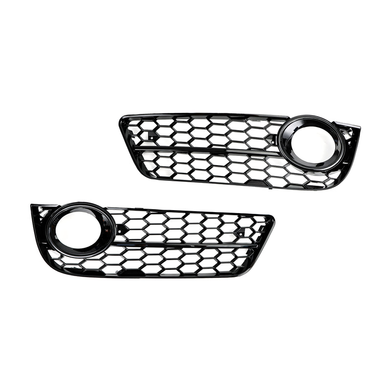Audi A5 2007-2011 Pair Honeycomb Front Fog Lamp Cover Grille Grill