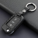 Leather Silicone Car Key Case Cover With Buckle For Volkswagen Golf MK7