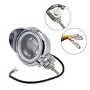 Motorcycle Beam Headlight Fog Lamp Custom Chrome