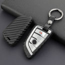 Leather Silicone Car Key Case Cover With Buckle For BMW