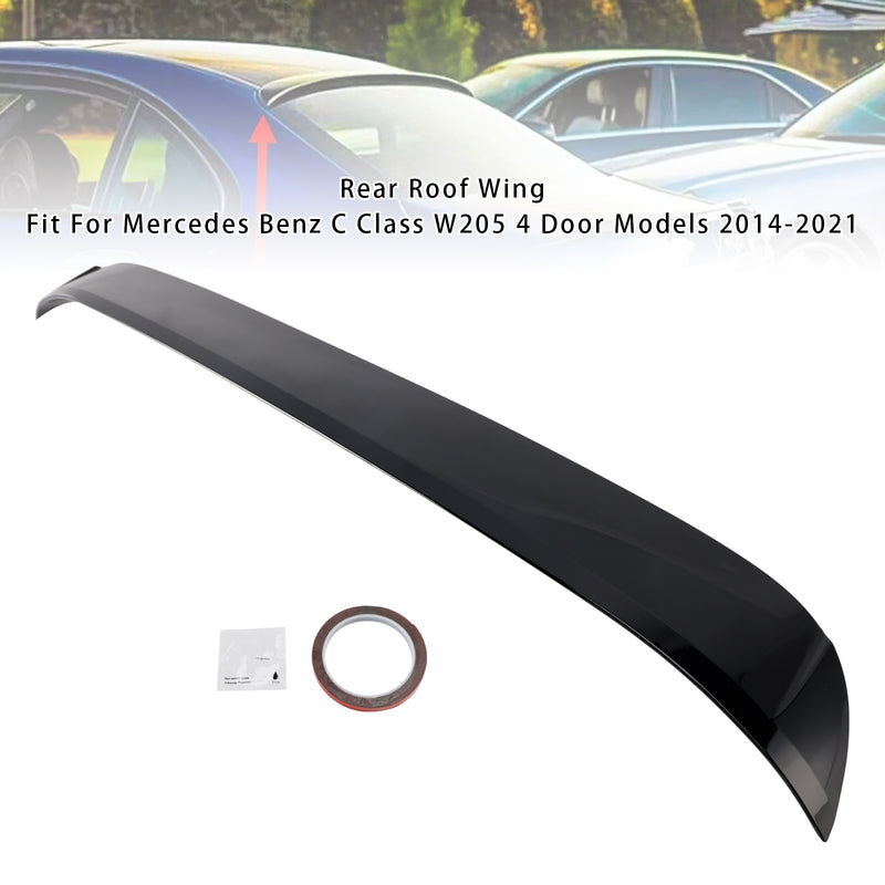 Gloss Black Rear Roof Wing For Mercedes-Benz C-Class W205 2014-2021