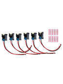 6PCS Fuel Injector Connector Pigtail Plug Wiring Harness Fit Ford Fit Chevy