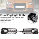 2PCS Front Bumper Fog Light Cover Grille Grill Fit Audi A1 S-Line 2011-2014