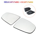 1 Pair Mirror Glass with Heated Wing for BMW X5 X6 E70 E71 E72 08-14