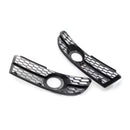 Front Bumper Honeycomb Fog Grille Cover For Audi A4 B7 S-Line S4 2005-2008 Black