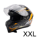 DOT Motorcycle Helmet Adult Street Full Face Orange