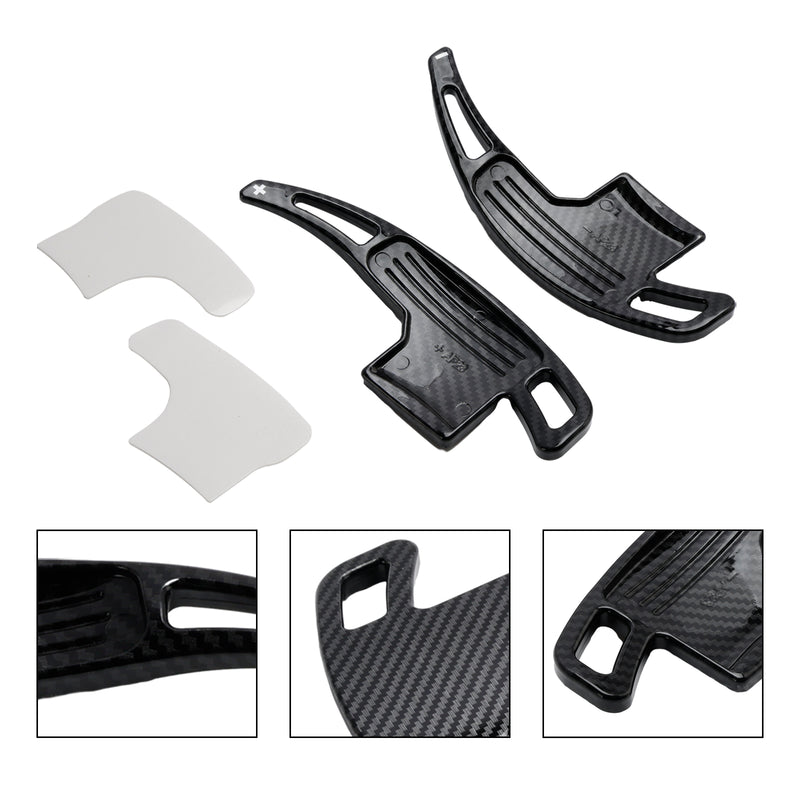 Carbon Style Paddle Shifter Trim Accessories fit Ford Mustang 2015-23 Black