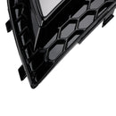 Black Fog Light Cover Grille Fit Audi A4 B8.5 2013-2015 Standard Bumper
