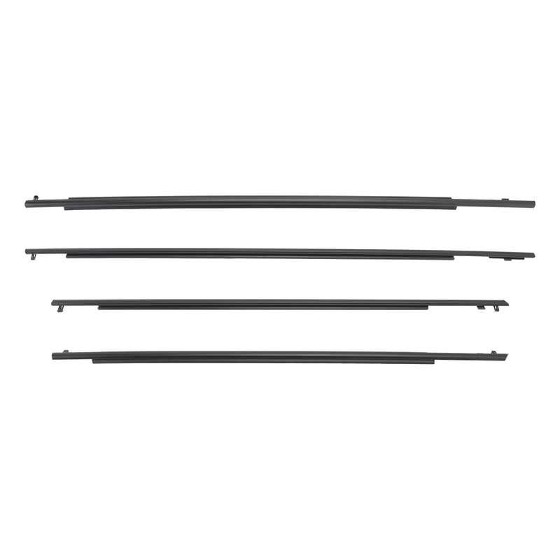 4PCS Door Glass Belt Outer Molding Weatherstrip For Toyota Prius 2010-2015