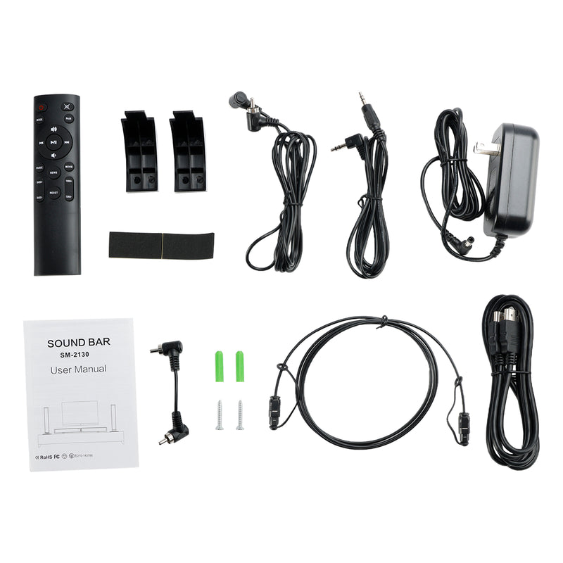 Detachable Surround Sound Bar Wireless Subwoofer 2 Speaker System Home Theater