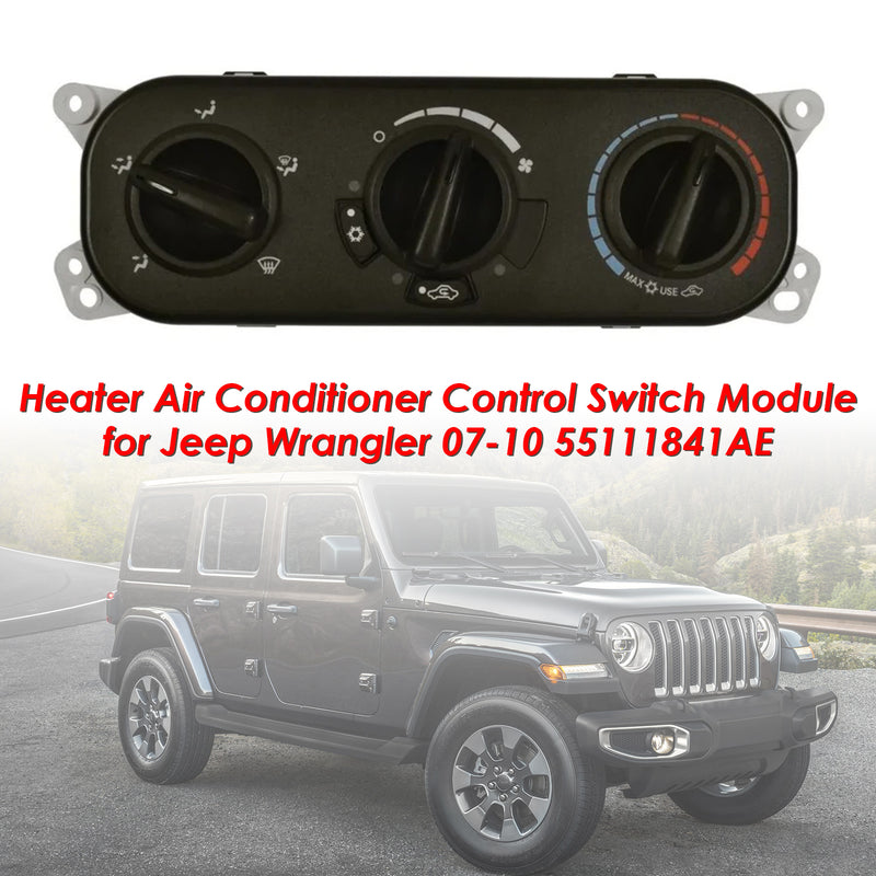 Jeep Wrangler 2007-2010 55111841AE Heater Air Conditioner Control Switch Module