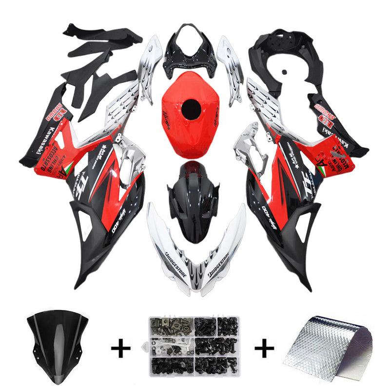 Amotopart Kawasaki EX400 Ninja400 2018-2023 Fairing Kit Bodywork Plastic ABS