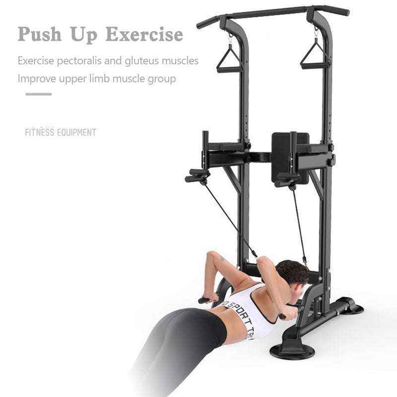 Pull-Up Bars & Squat Bar Power Tower Dip Stands  Strength Training for Home Gym