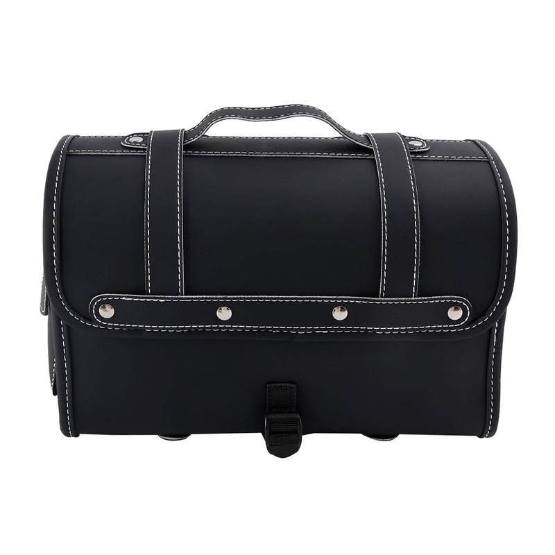 Pu Side Tail Bag Saddlebag Storage Pannier Luggage For Scooter Motorcycle Black