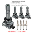 4x Ignition Coil+4x Spark Plug UF672  For Acura ILX 2.0L  Honda Civic HR-V 1.8L