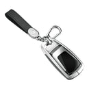 Aluminum Alloy TPU Silvery Car Key Case Cover With Buckle For Audi a6l a4l a3