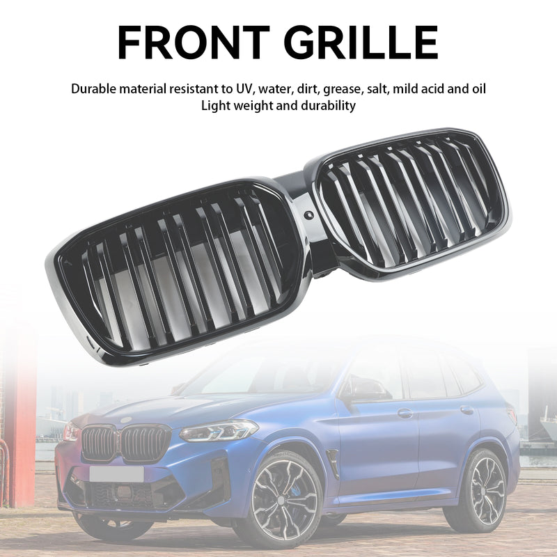 BMW IX3 G08 LCI 2022+ Double Slat Gloss Black Front Kidney Grill Grille