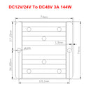 DC-DC 12V/24V-48V 3A 144W Step Up Car Power Supply Converter Regulator Waterproof