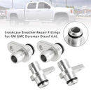 4x Crankcase Breather Repair Fittings For GM GMC Duramax Diesel 6.6L