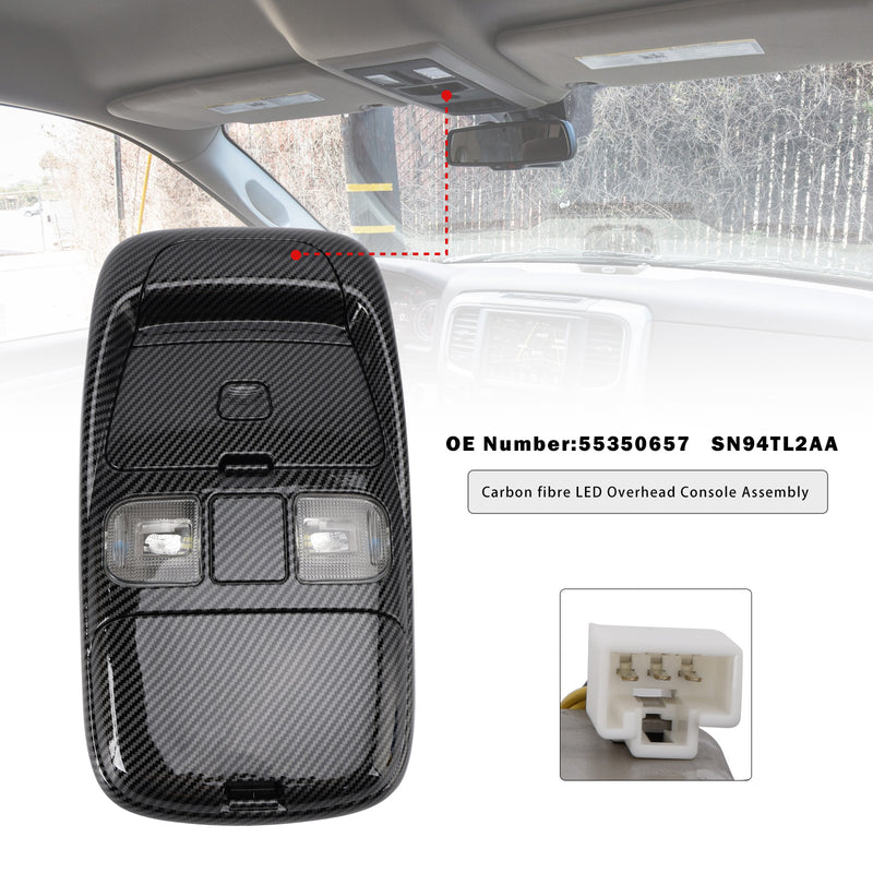 Front LED Overhead Console Carbon For Dodge Ram 1500 2500 3500 1998-2002