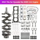 G4KE 2.4L Engine Overhaul Rebuild Kit & Crankshaft & Con Rods for Hyundai KIA