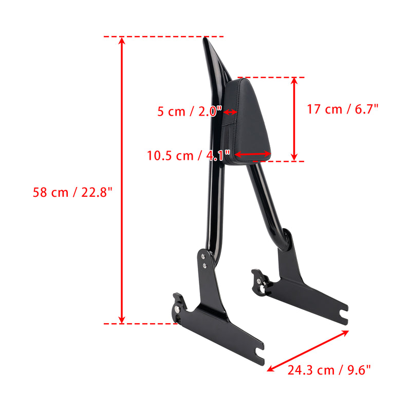 Passenger Sissy Bar Backrest for Dyna FXDB Low Rider FXDL FXDLS 2006-2017