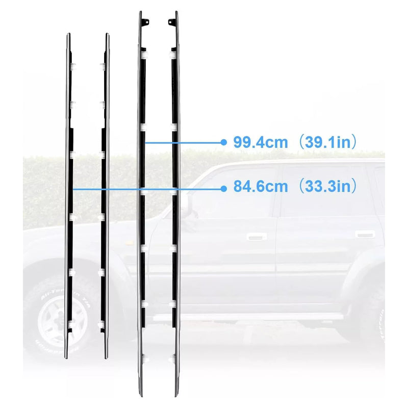 4PCS Door Belt Molding For Toyota Land Cruiser Lexus LX450 FJ80/ FZJ80/ HDJ80