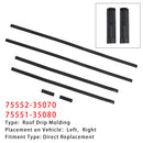 2010-2024 Toyota 4Runner 6PCS Roof Drip Molding Weatherstrip 75552-35070 75551-35080