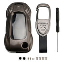 Audi A1 A3 S3 Leather Alloy Zinc Car Key Gray Case Cover