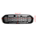 Black Front Bumper Grill Grille Fit Ford Ranger T8 2019-2023 W/LED Light