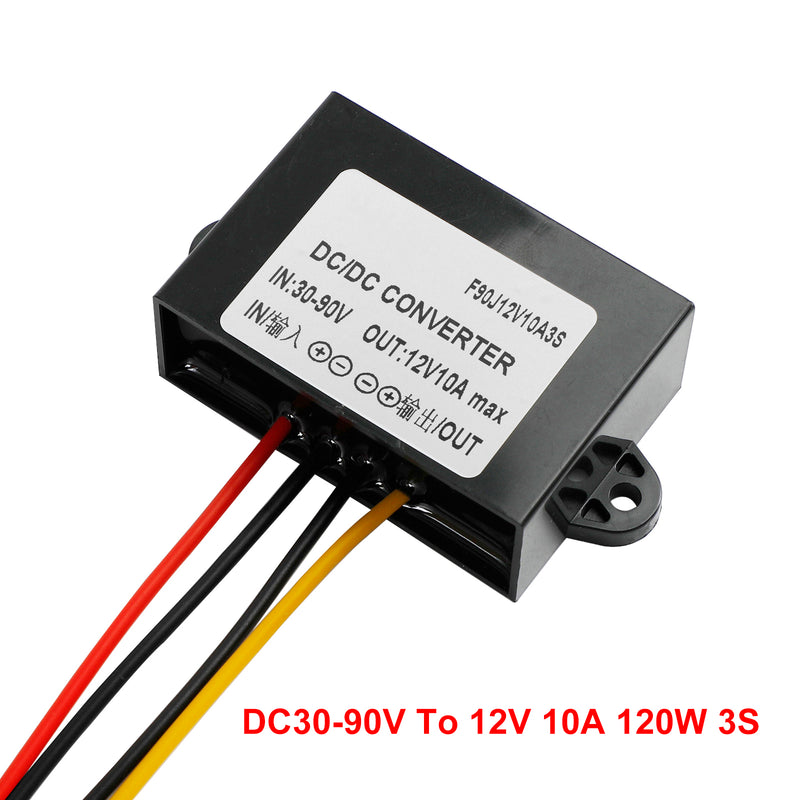 WaterProof 30-90V to 12V 1-30A Step Down DC/DC Power Converter Regulator
