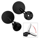 CNC ALUMINUM 50MM MINI HANDLE BAR END MIRROR SET D=35MM BLACK FOR VESPA