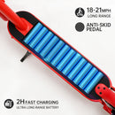 8.5" Electric Scooter for Adult Folding Electric Scooter with 350W Motor 21 MPH Max Speed 25 Miles Long-Range and Deck Lights Red